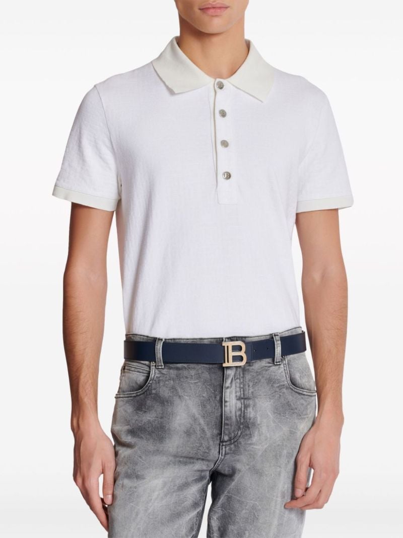 Blue Reversible Leather Belt