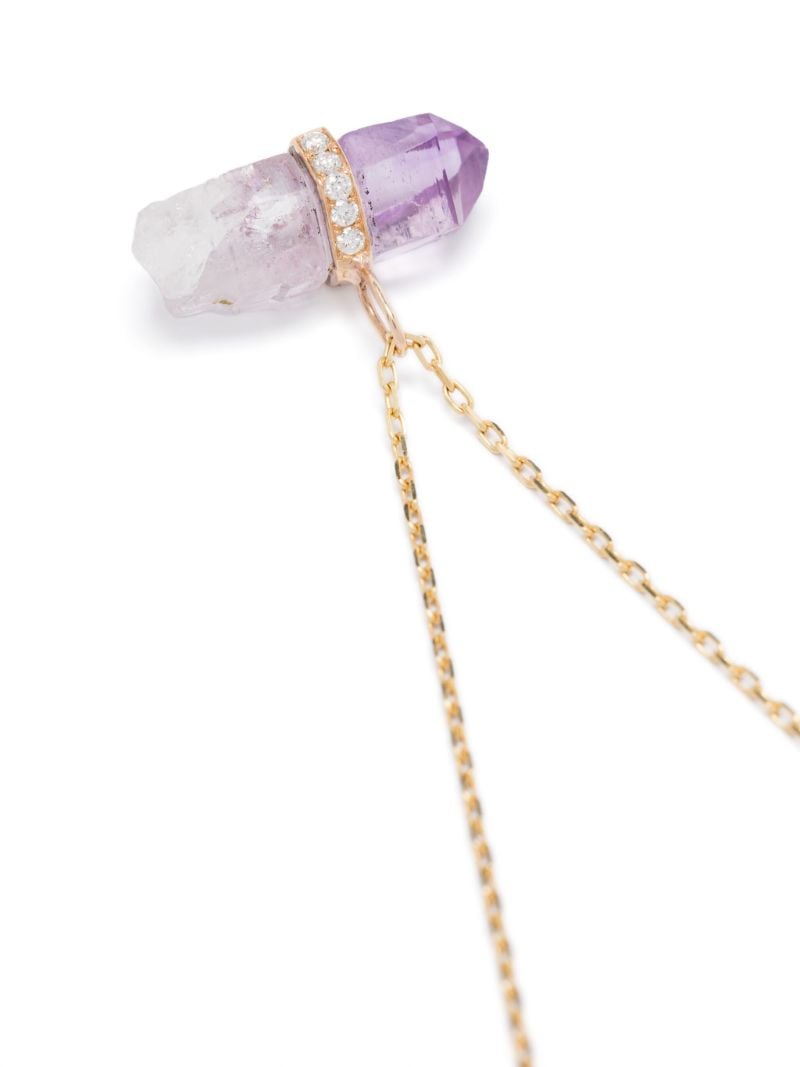 14kt Yellow Gold Diamond and Amethyst Necklace
