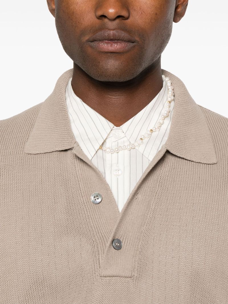 Brown Swing Knitted Polo Shirt