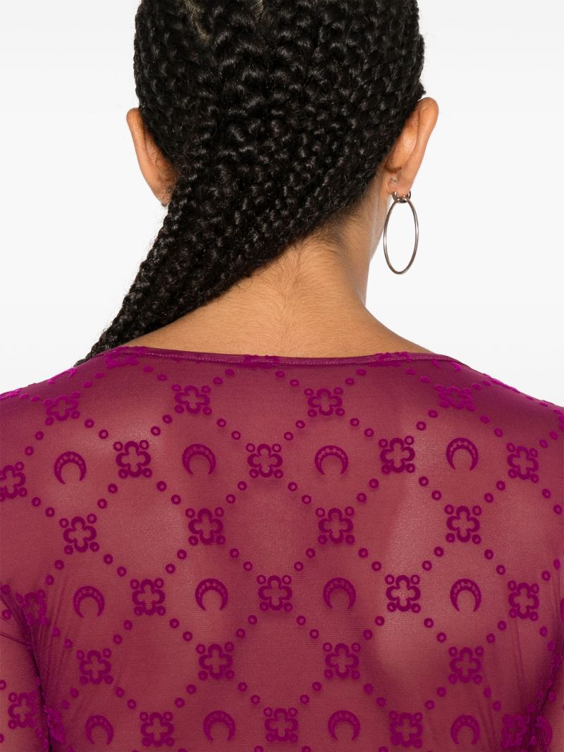Moonogram Flock Maxi Dress