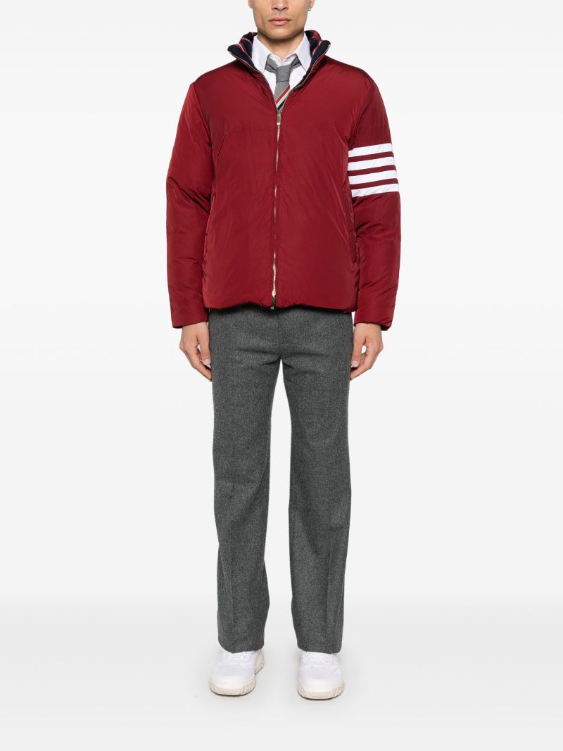 Blue Striped Puffer Jacket