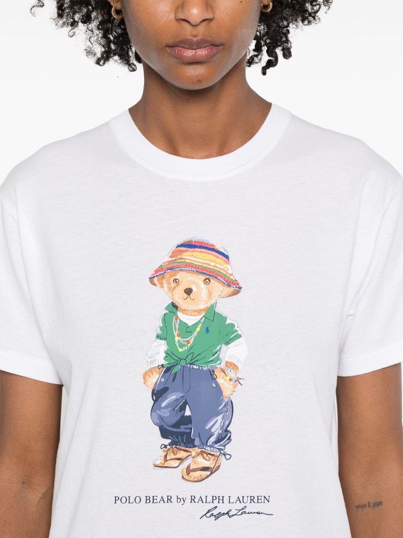 White Polo Bear Cotton T-shirt