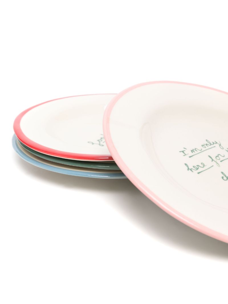 X Browns Printed Stonewear Plates Set