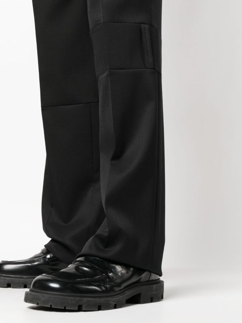 Black Tailored Straight-leg Trousers