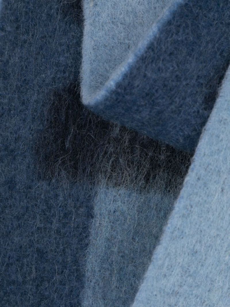 Blue Logo-applique Knitted Scarf