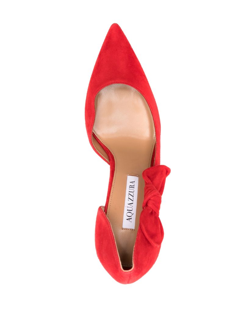 Red Very Bow Tie 105 Suede Pumps