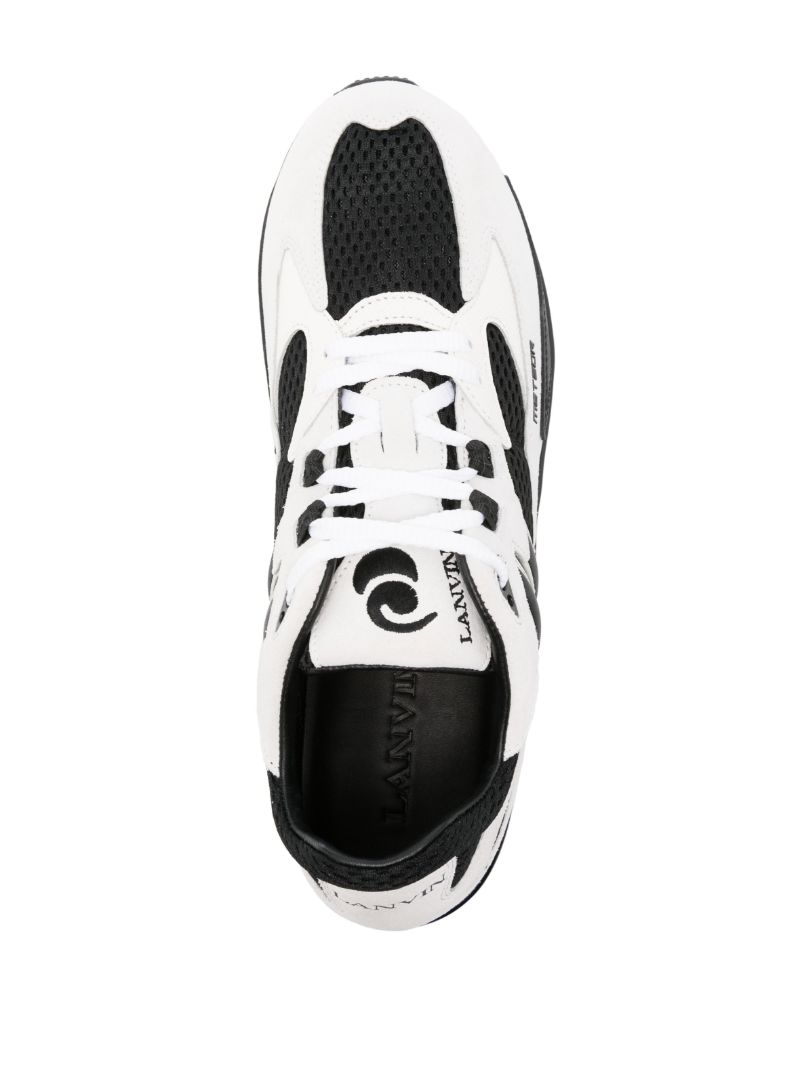 Black and White Meteor Panelled Sneakers