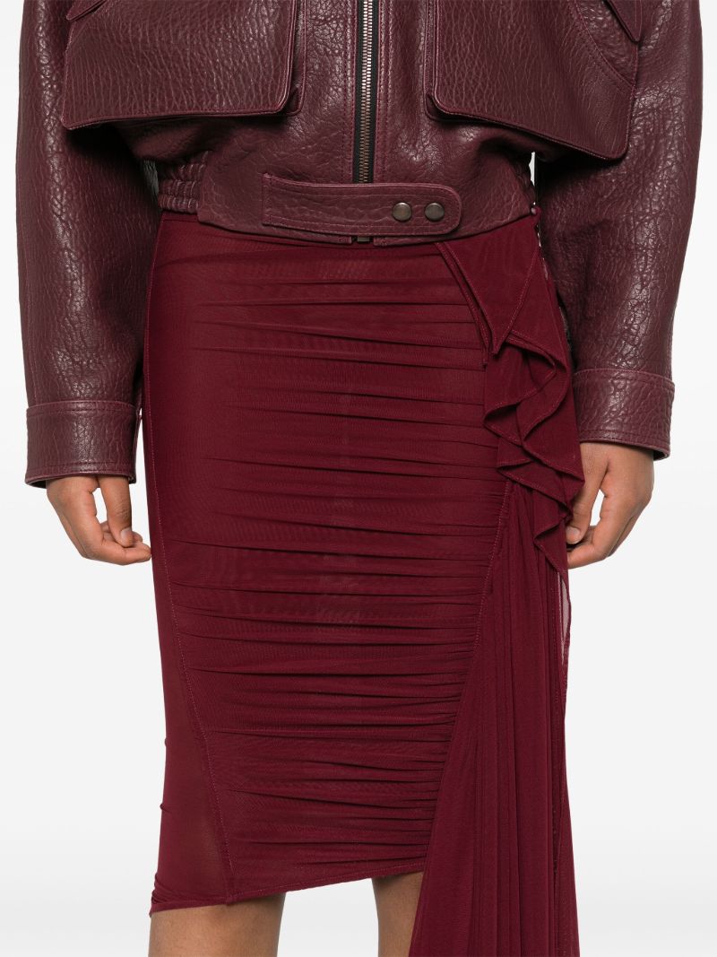 Ruched Midi Skirt