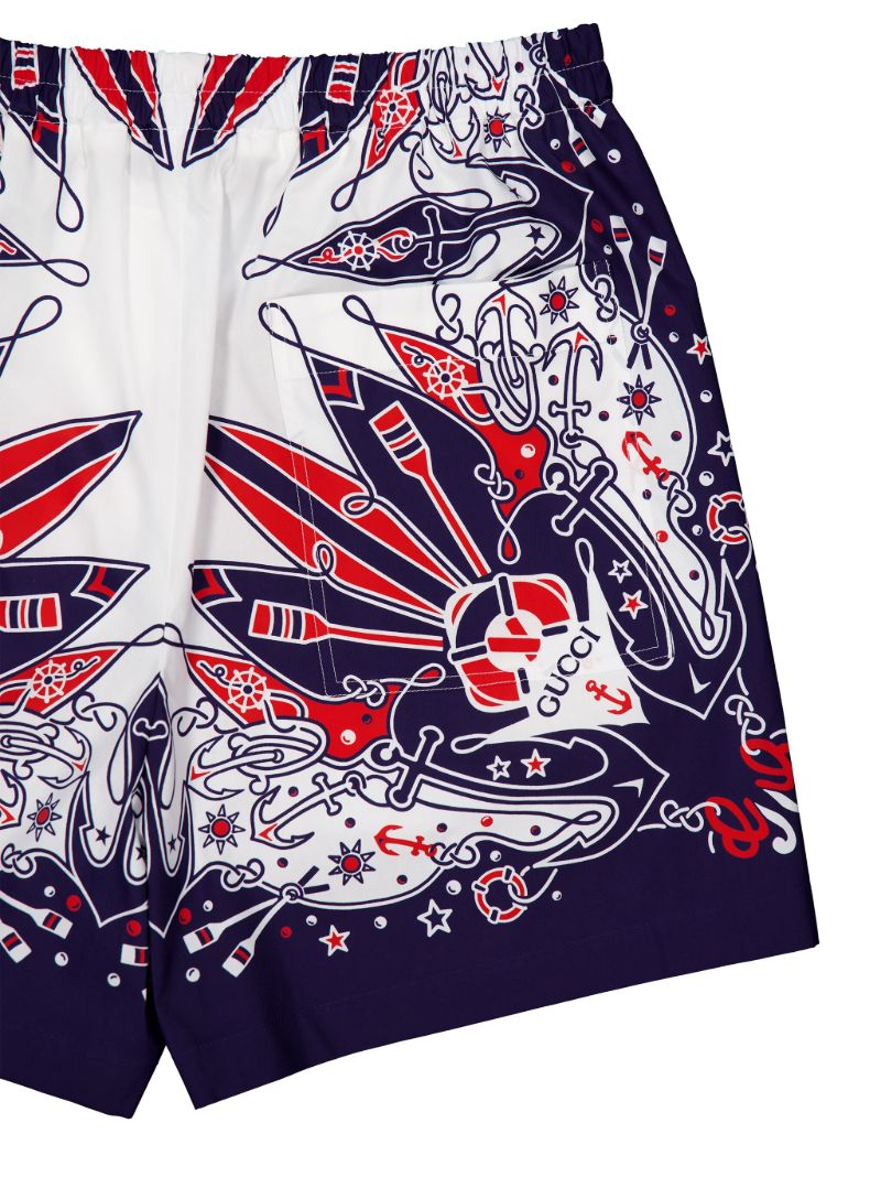 Multicolour Bandana-print Cotton Shorts