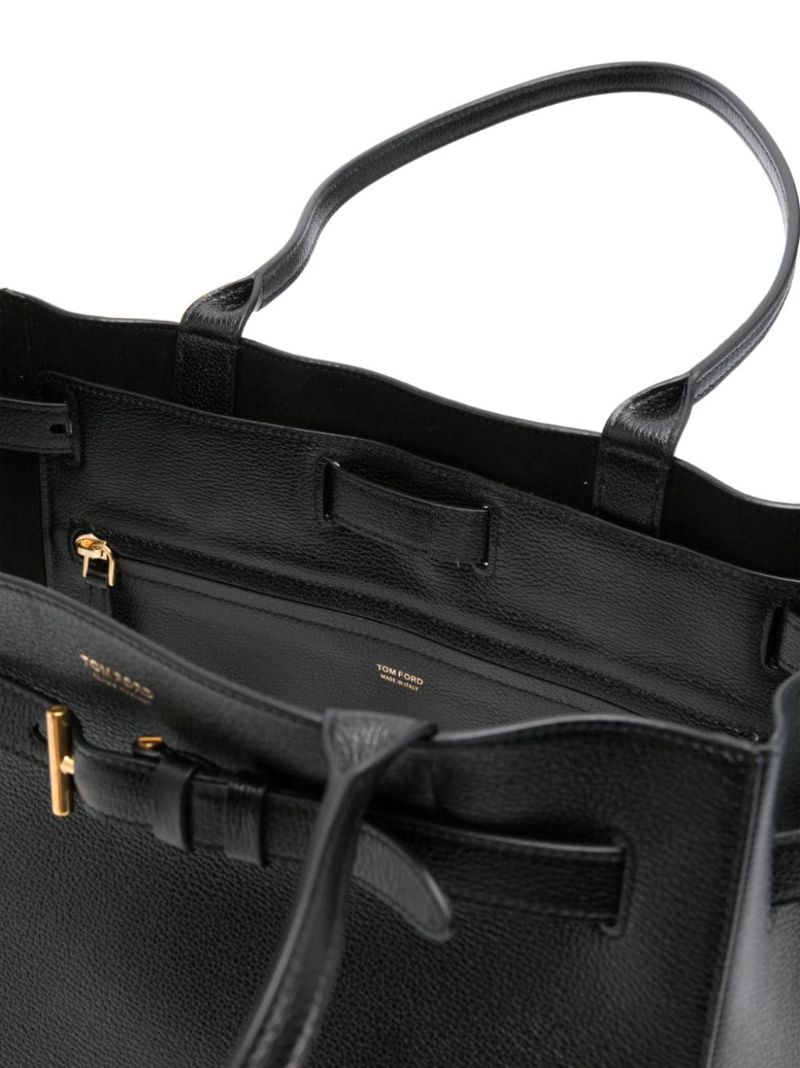 Black Audrey Medium Leather Tote Bag