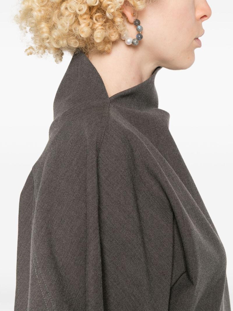 Draped-neck T-shirt