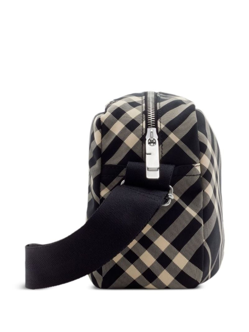 Black Checked Cross Body Bag