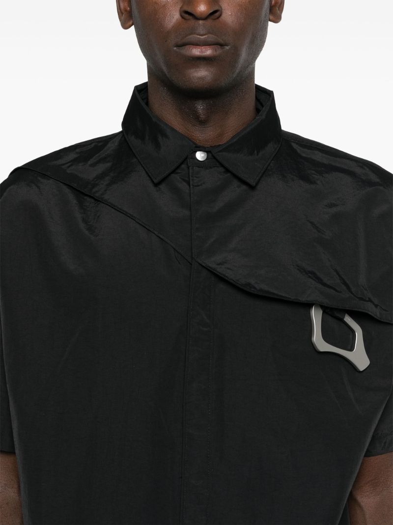 Black Carabiner-embellished Shirt