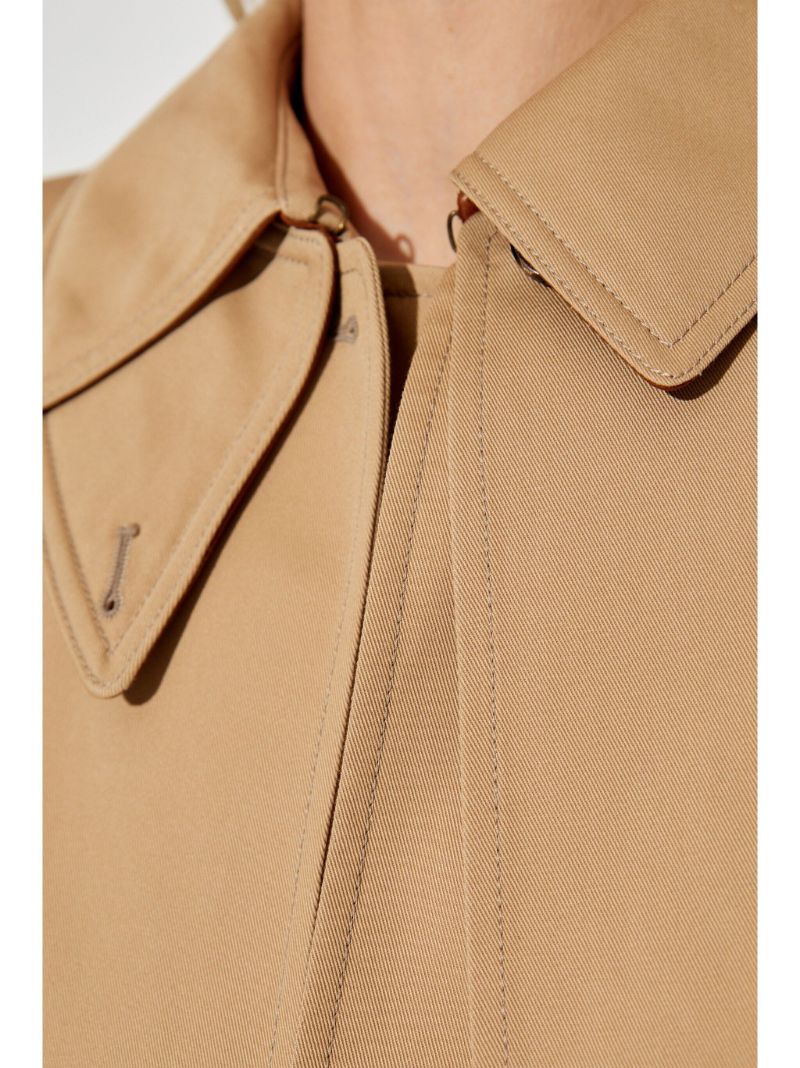 Brown Cape Cotton Trench Coat