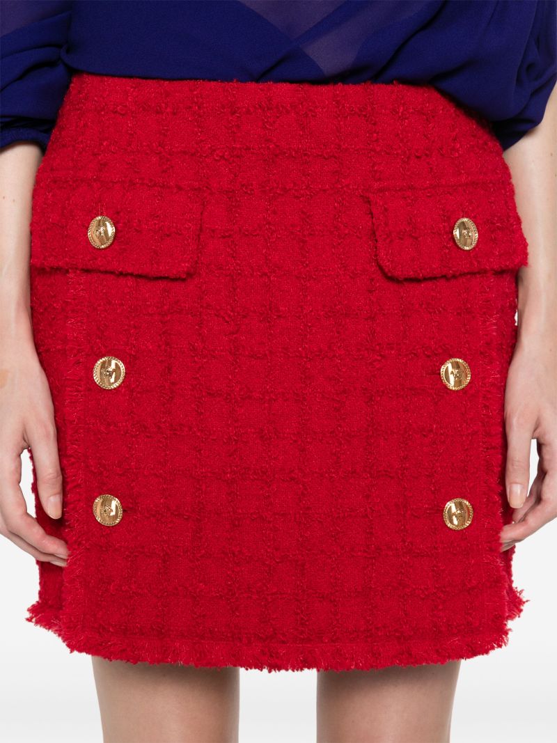 Red BouclÃ_x0083_© Skirt