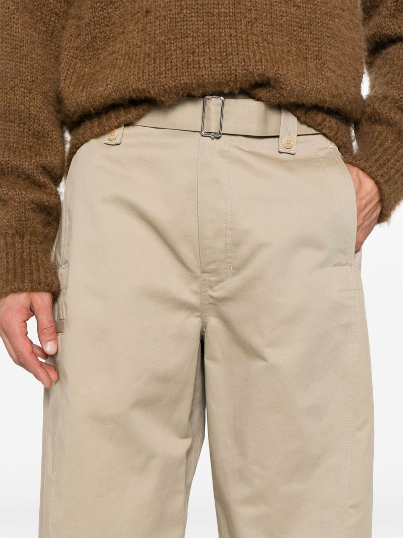 Belted Straight Trousers