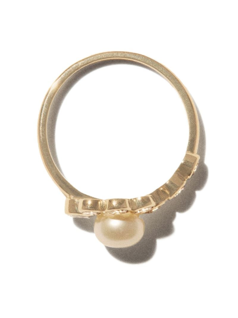 9k Yellow Gold Pearl Ring