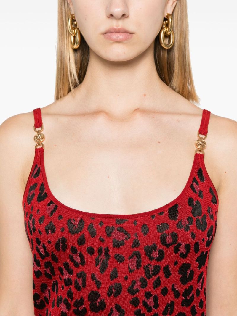 Medusa '95 Leopard-intarsia Midi Dress
