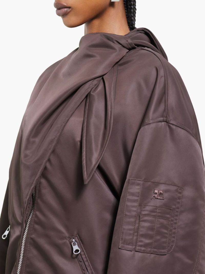 Bow-collar Bomber Jacket