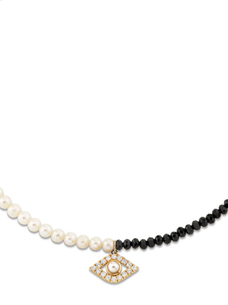 Evil Eye Pearl Necklace