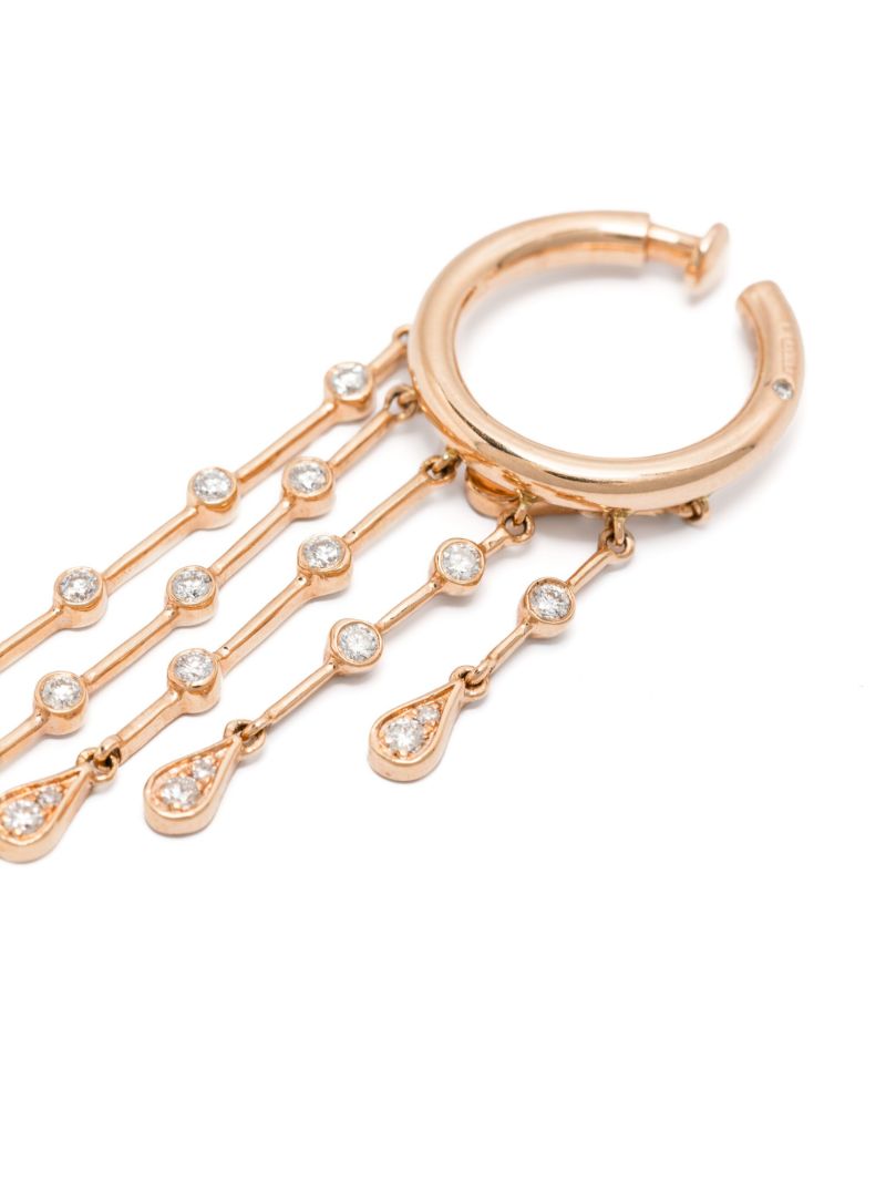 18k Rose Gold Teardrop Diamond Ear Cuff