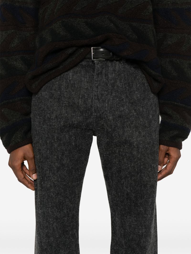 Black Straight-leg Jeans