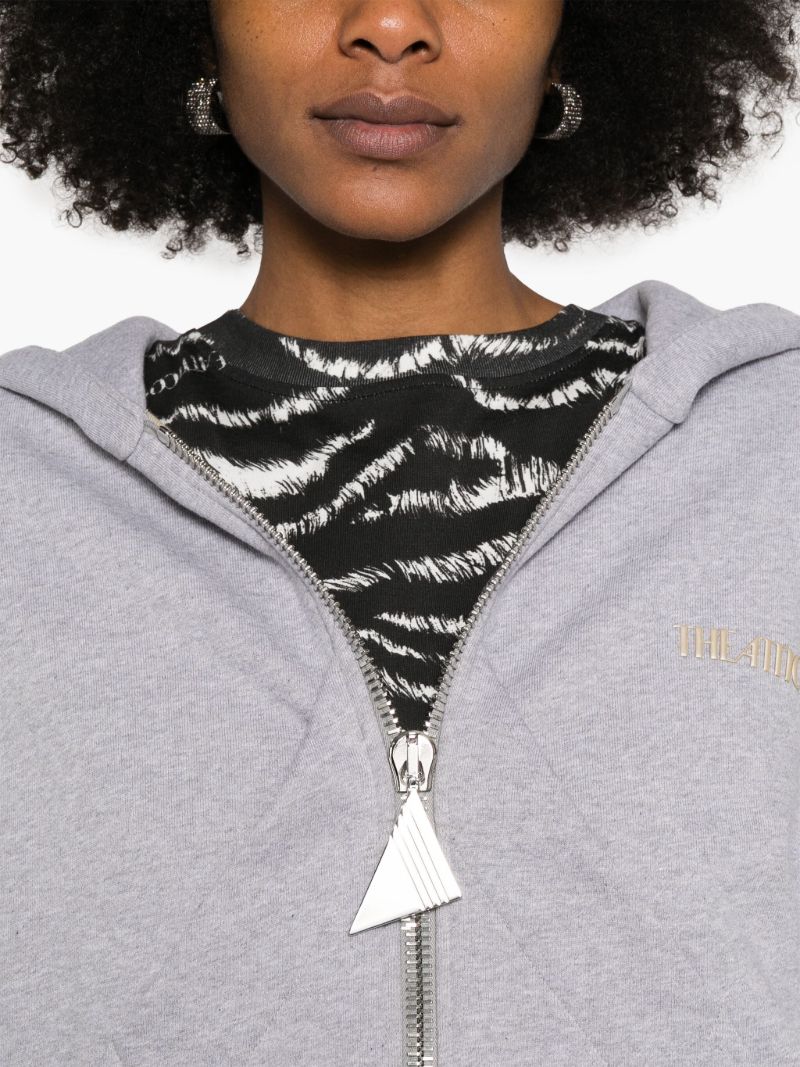 Grey MÃ_x0083_©lange-effect Hoodie