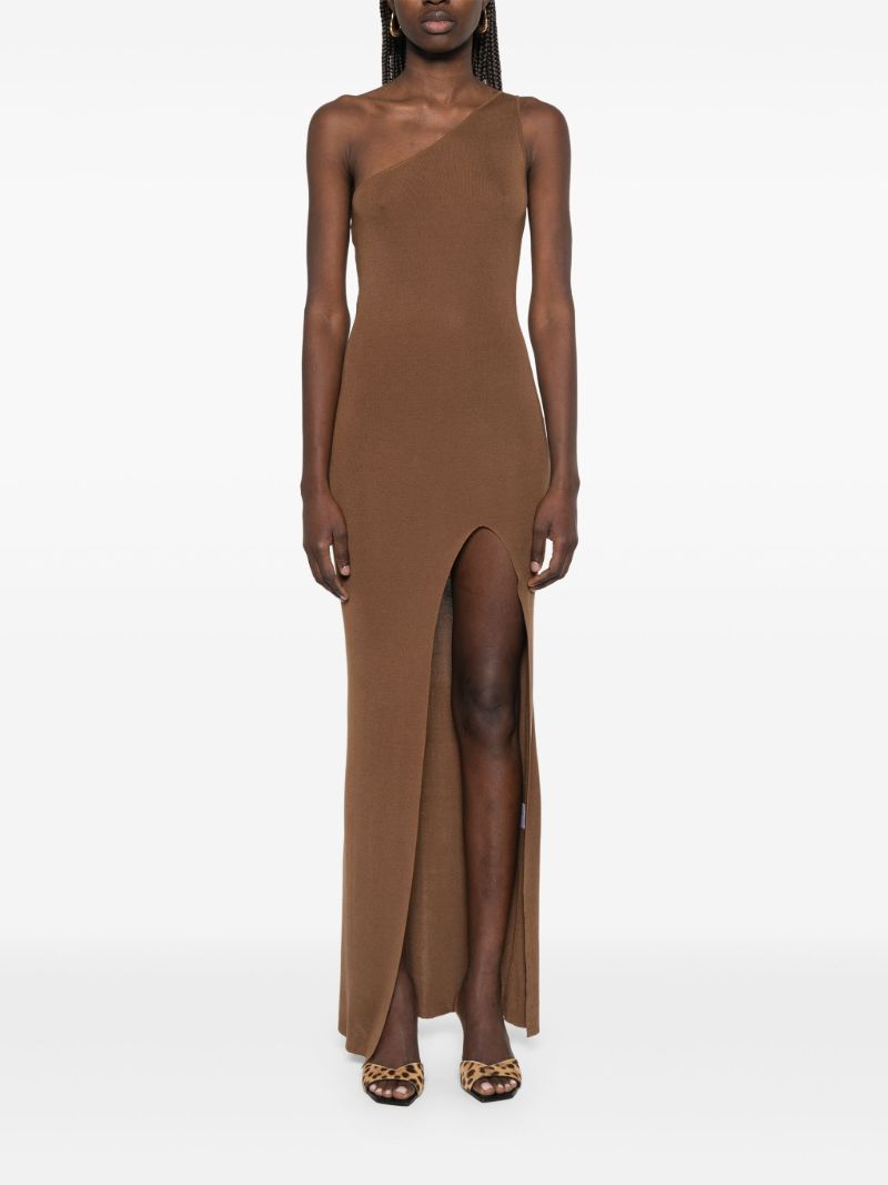 Brown One-shoulder Dress