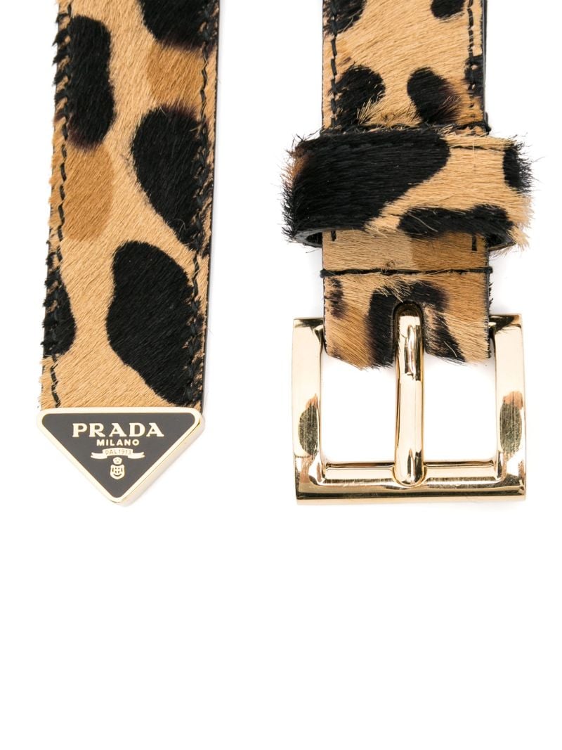 Leopard-print Belt