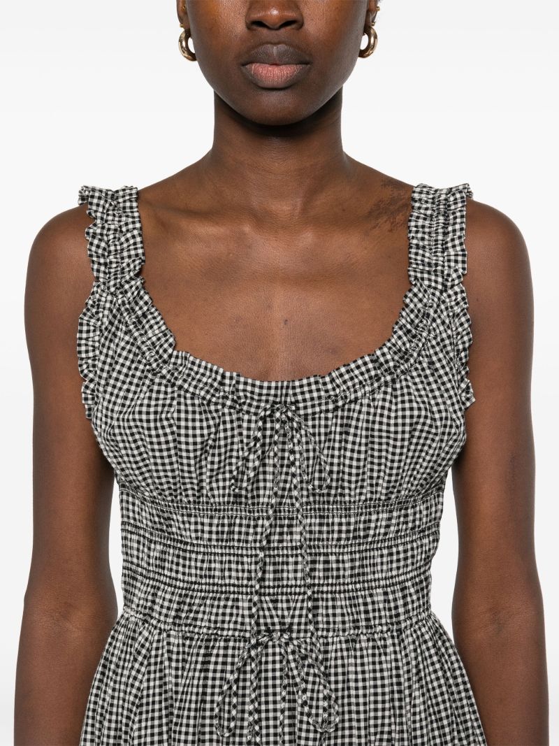 Grey Gingham-check Dress