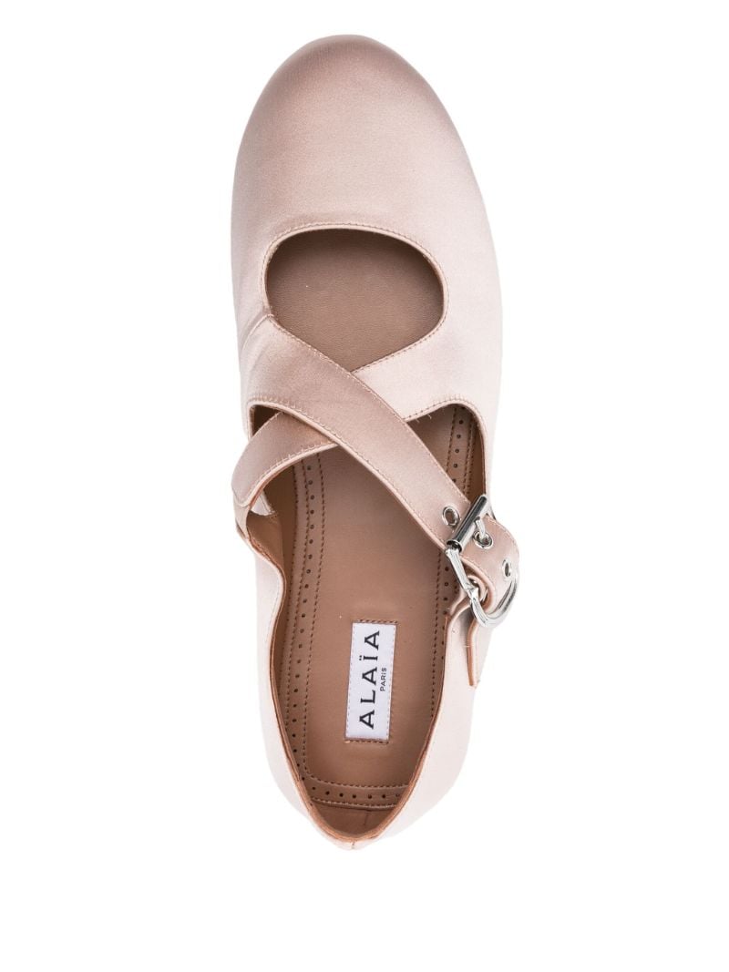 Pink Criss-cross Ballet Flats