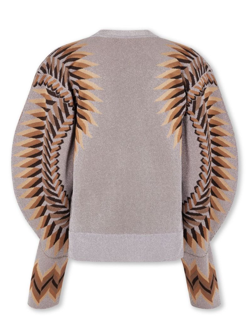 Geometric Pattern Lurex Jumper