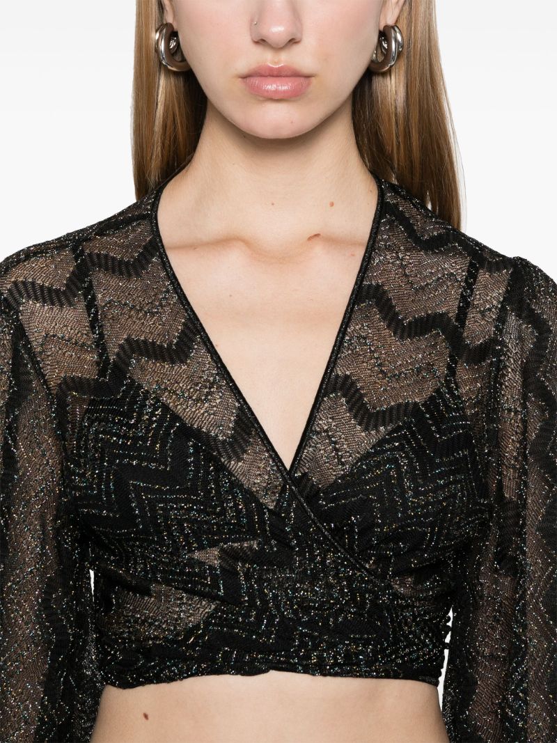 Crochet-knit Cropped Top
