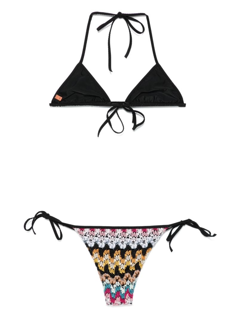 Crochet-knit Bikini Set
