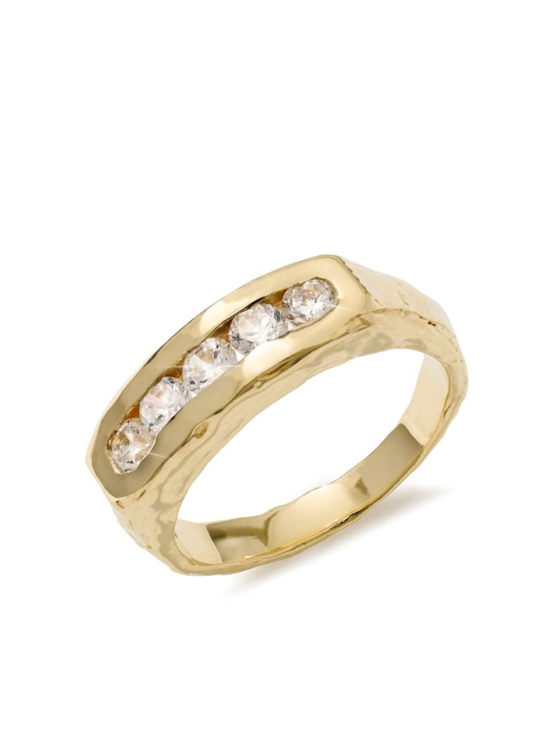 14k Yellow Gold Evoke Diamond Ring