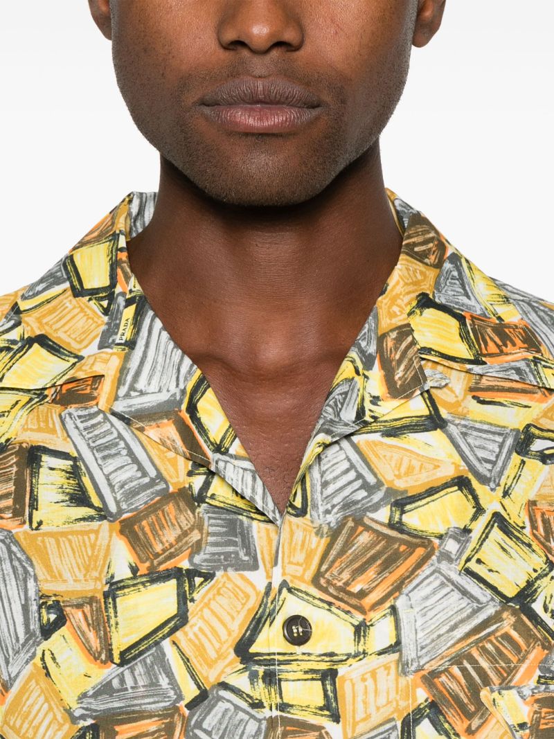 Yellow Graphic-print Shirt