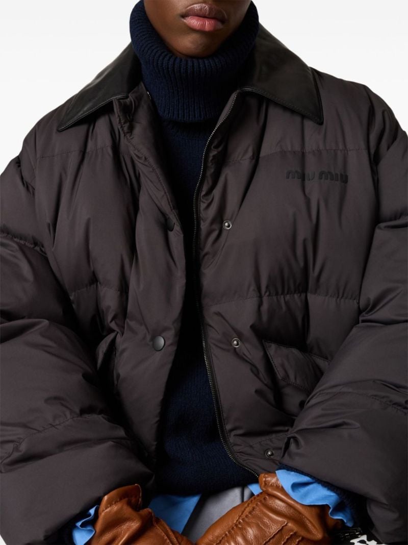 Contrasting Collar Down Jacket
