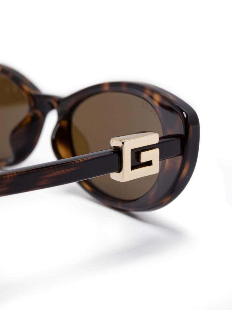 Brown Oval-frame Sunglasses