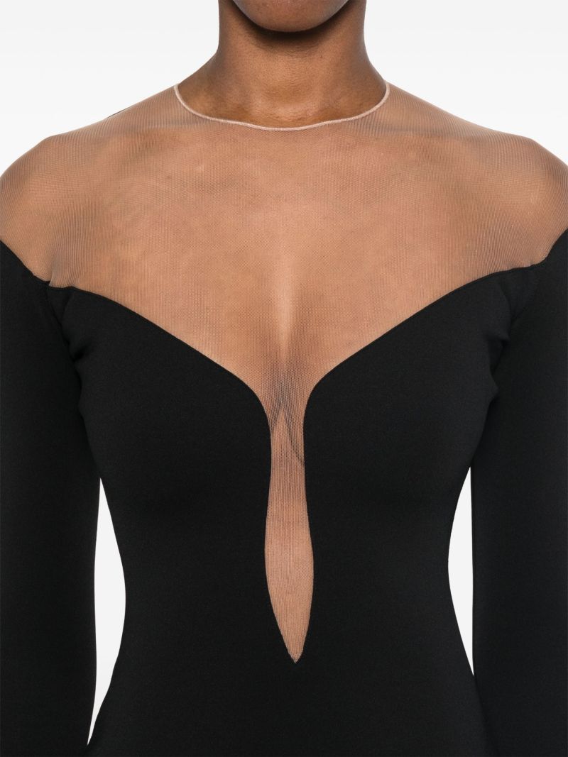 Black Sheer-panelled Dress