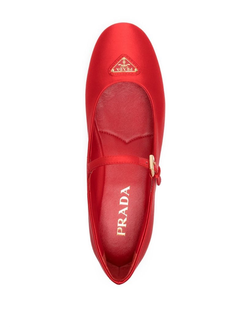 Red Satin Ballet Pumps