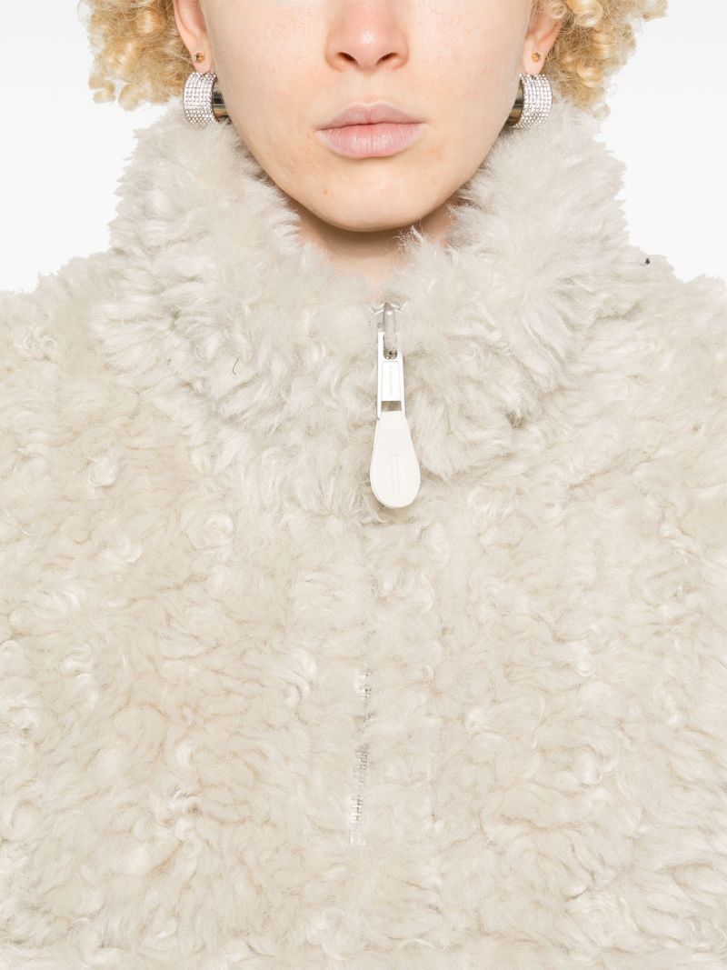White Faux-fur Jacket