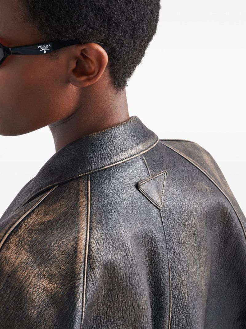 Distressed Leather Jacket