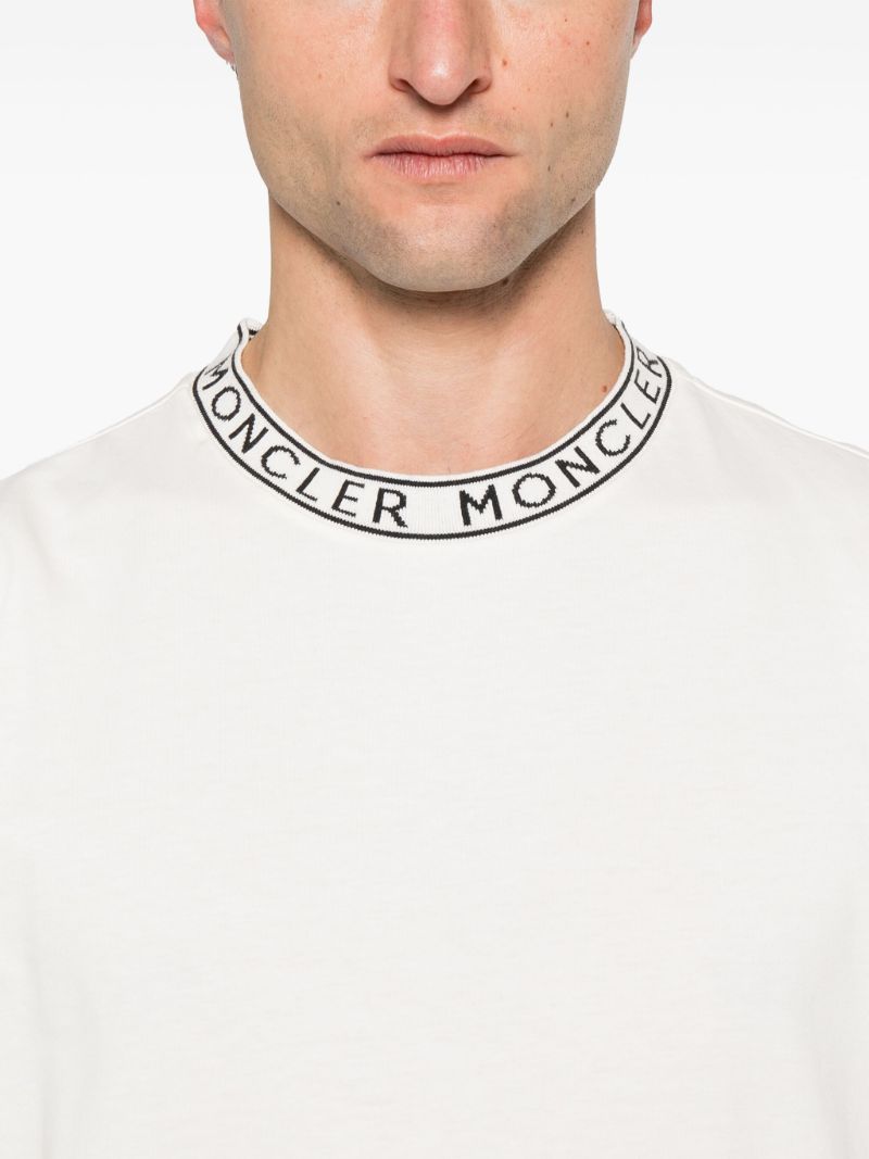 White Logo-trim T-shirt