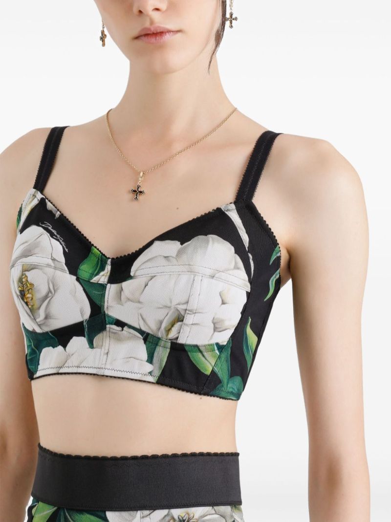 Printed Bustier Top