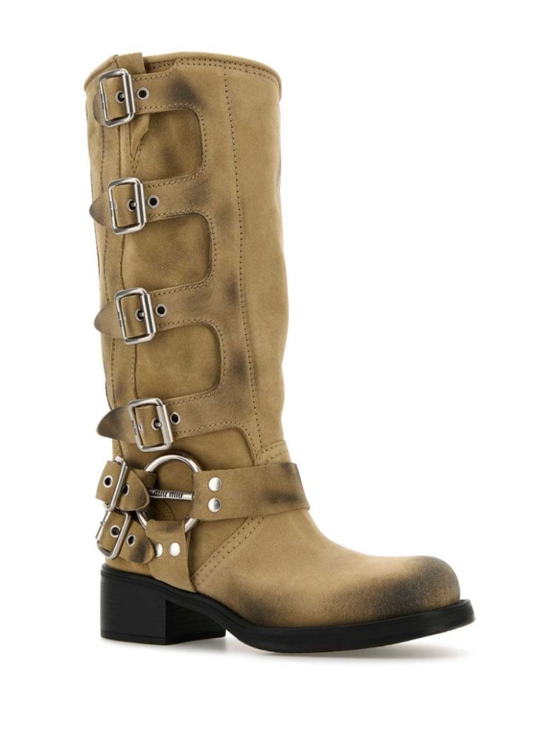 Brown Buckled Boots