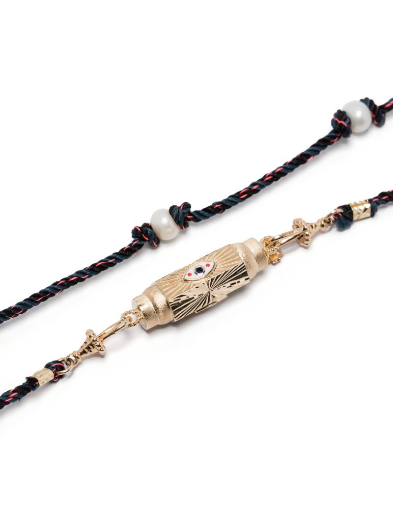 14k Yellow Gold Baby Evil Eye Locket Necklace