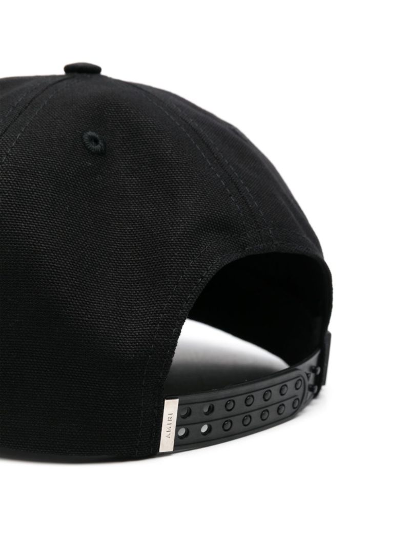 Black Ma-embroidered Cap