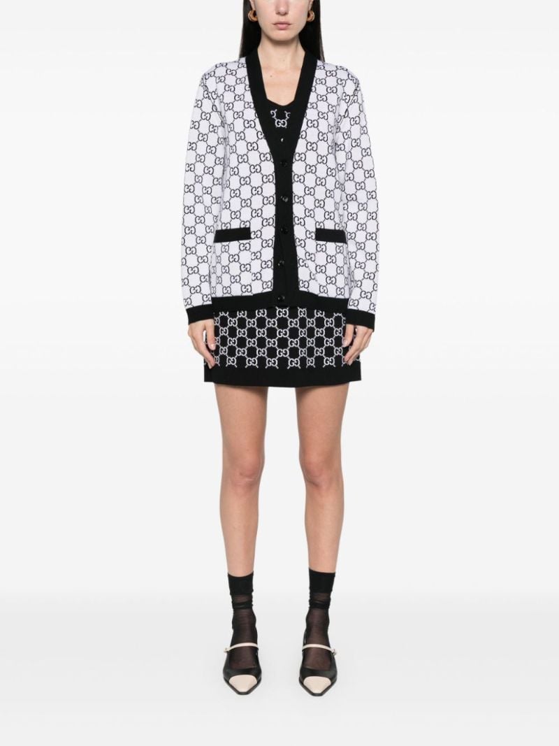 Gg-jacquard Reversible Cardigan