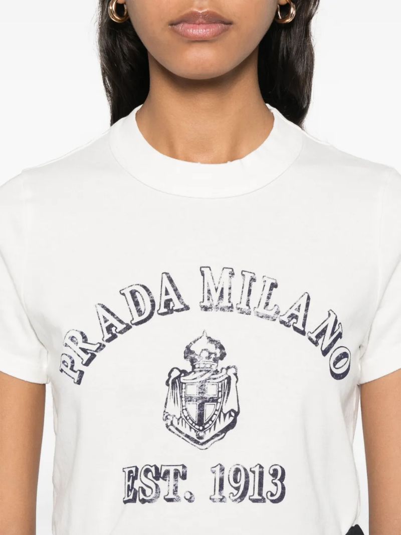 White Logo-print T-shirt