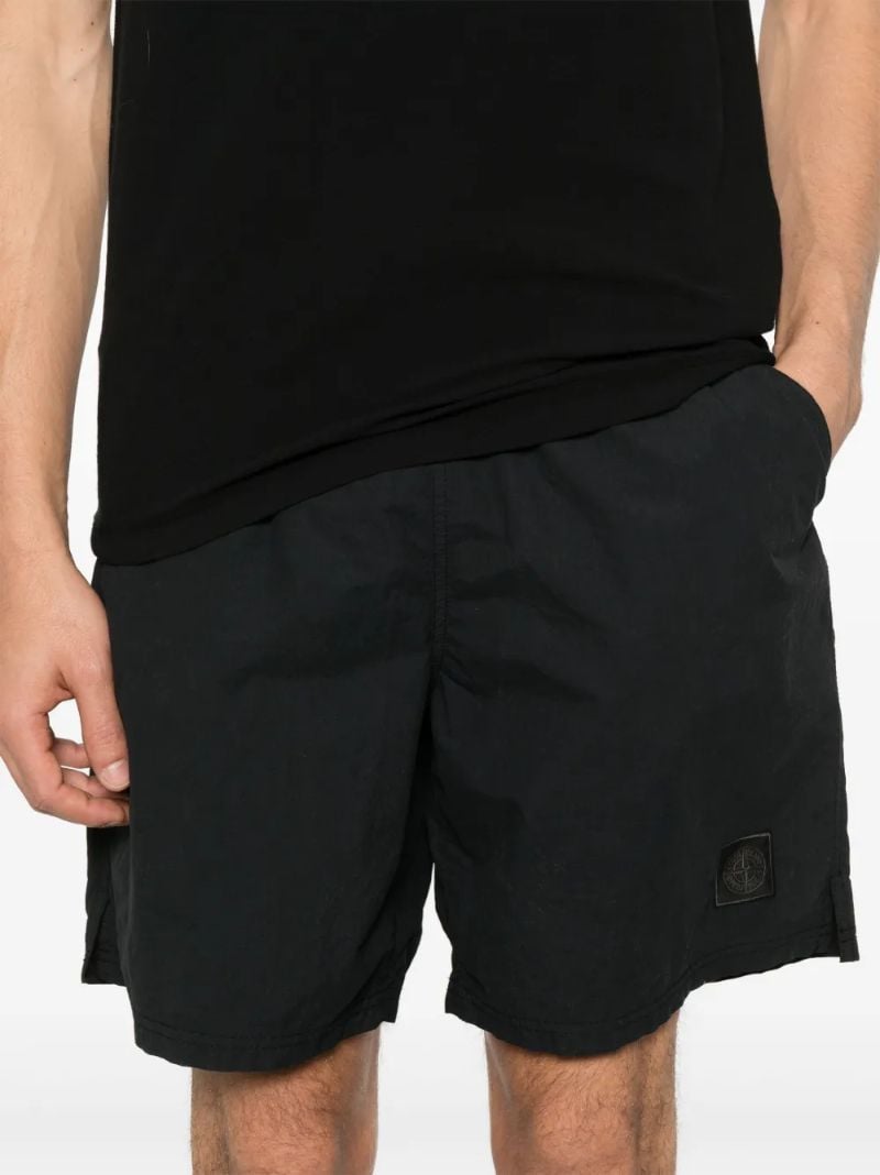 Black Compass-patch Shorts